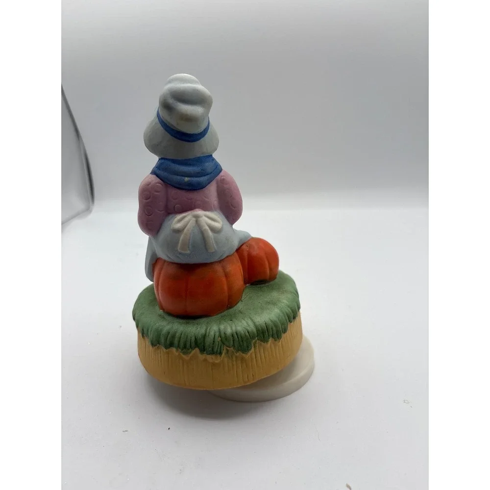 Vintage Scarecrow Figurine Music‎ Box Autumn Halloween Decoration